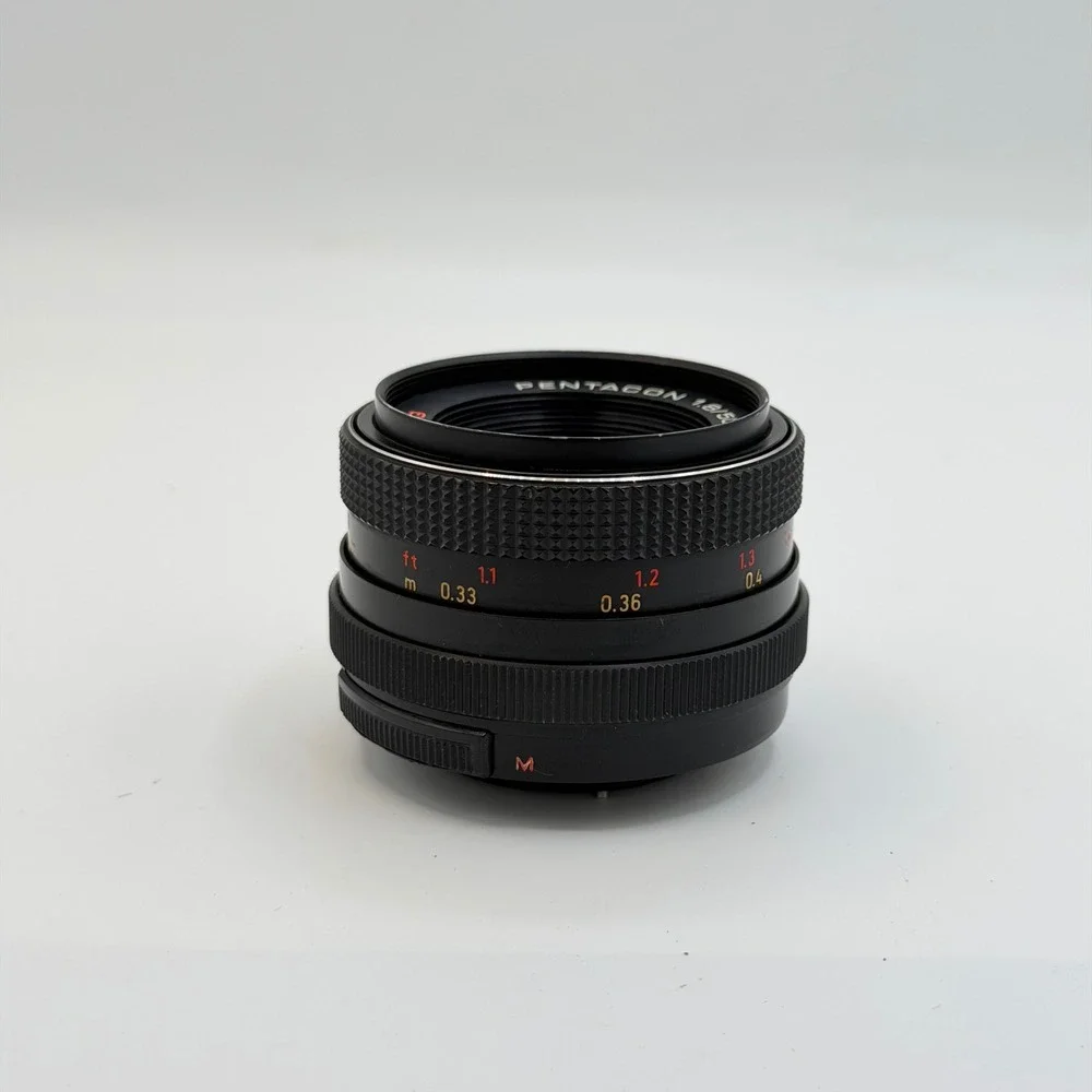 Pentacon 50mm f1.8 Auto Multi Coating M42 Mount Prime Lens Vintage Black